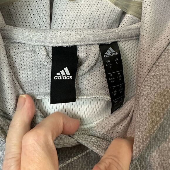 Adidas Gray Hoodie Size Large - Picture 8 of 11